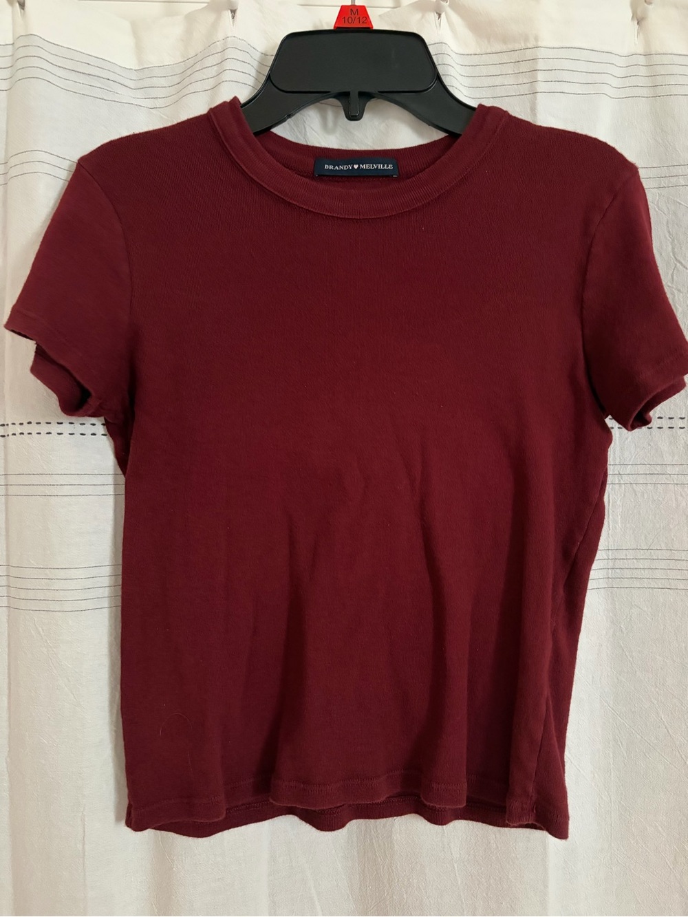 Brandy Melville Short-Sleeve Burgundy Baby Tee
